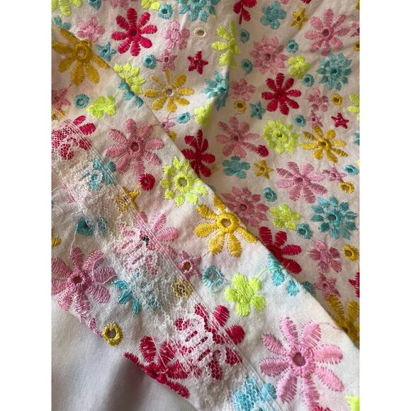 Vintage Lilly Pulitzer Eyelet Embroidered Mini Skirt Floral Print - Picture 5 of 5